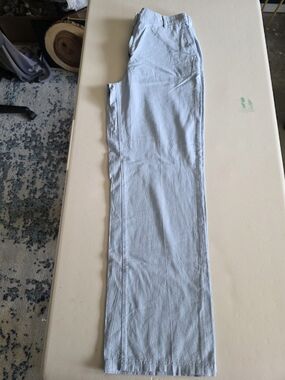 H&M Light Blue Linen-Blend Pants
